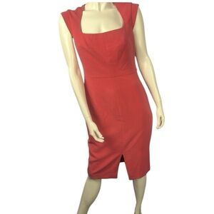Black Halo Pink Red Jackie O Classic Sheath Dress Size 8